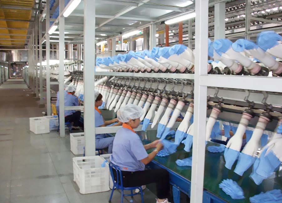 nitrile gloves production line