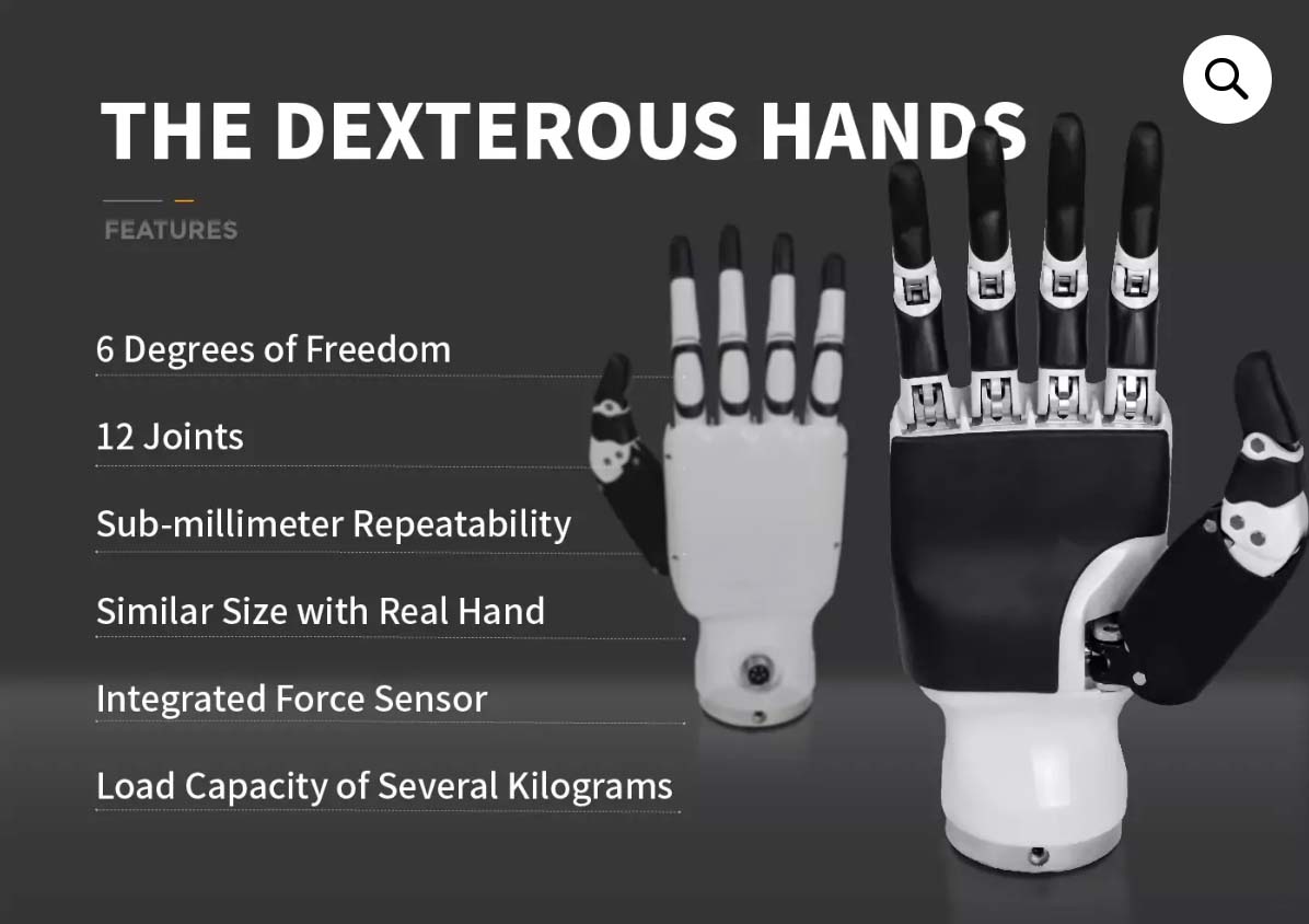 mão humana robô